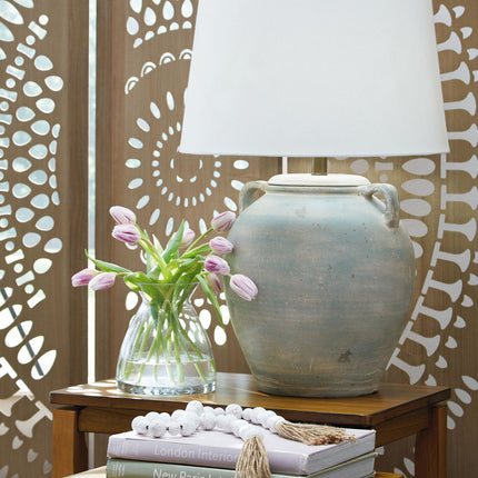 Shawburg - Terracotta Table Lamp - Antique Green