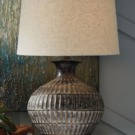 Magan - Metal Table Lamp  - Antique Bronze Finish