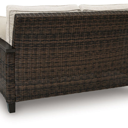 Monterey Point - Loveseat With Cushion - Dark Brown