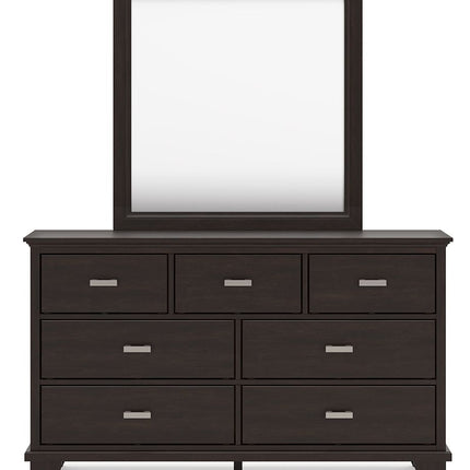 Covetown - Dresser And Mirror - Dark Brown