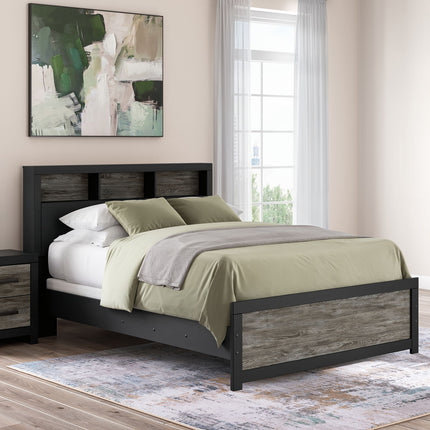 Broachmyn - Lighted Bookcase Panel Bed