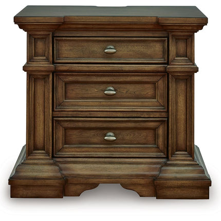 Frantanna - Three Drawer Night Stand - Brown