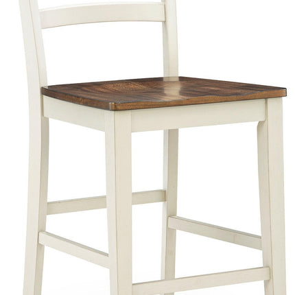 Brinfern - Barstool (Set of 2) - Brown / Antique White