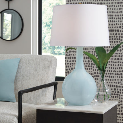 Rylanton - Glass Table Lamp - Aqua