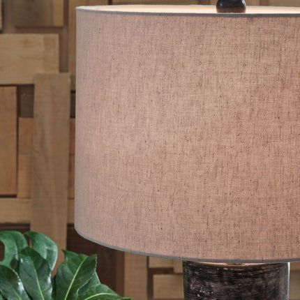 Kerbert - Terracotta Table Lamp - Distressed Black