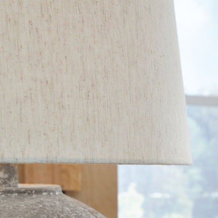 Dreward - Paper Table Lamp - Distressed Gray
