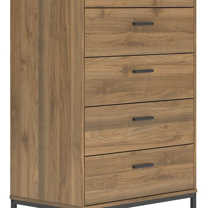 Deanlow - Five Drawer Chest - Honey