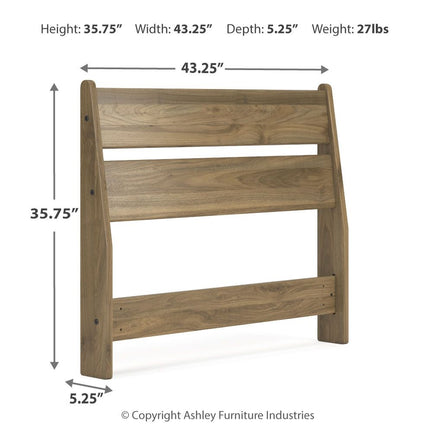 Deanlow - Twin Panel Headboard - Honey