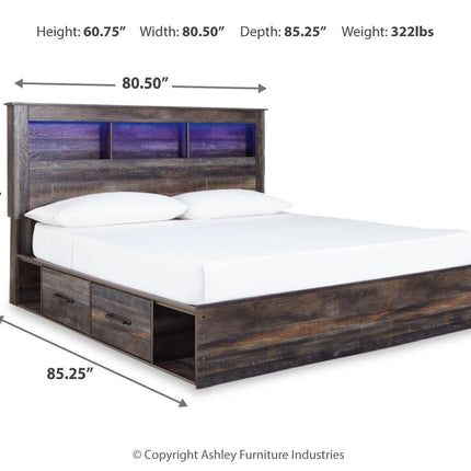 Drystan - Panel Bookcase Bed