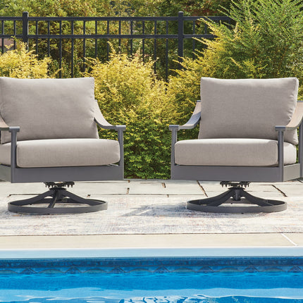 Ocean Beach - Swivel Lounge With Cushion - Gray