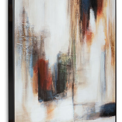 Pigeonford - Wall Art - White / Teal / Gold