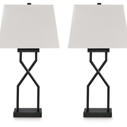 Brookthrone - Metal Table Lamp (Set of 2) - Black