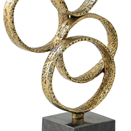 Wellcott - Sculpture - Gold Finish / Black