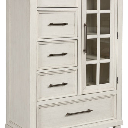 Shaybrock - Door Chest - Antique White / Brown