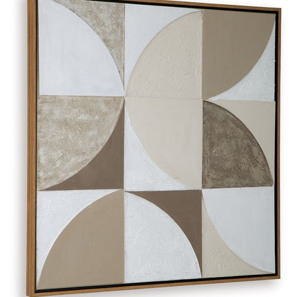 Harelman - Wall Art - Tan / Taupe / White