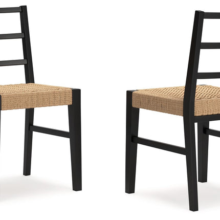 Isanti - Dining Room Side Chair (Set of 2) - Light Brown / Black