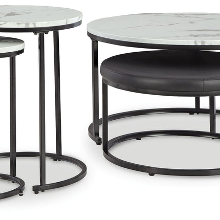 Jusmour - Occasional Nesting Table (Set of 4) - Black / White