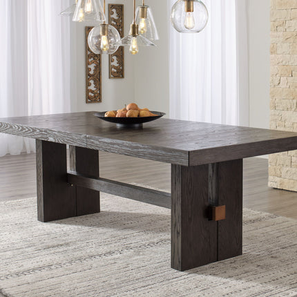 Burkhaus - Rectangular Dining Room Extension Table - Dark Brown