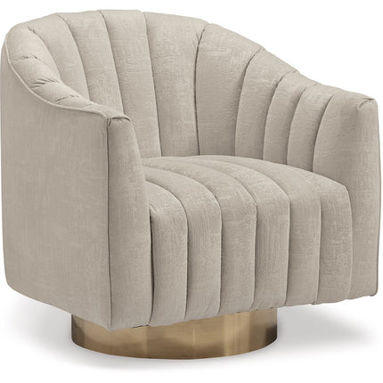 Penzlin - Swivel Accent Chair - Pearl