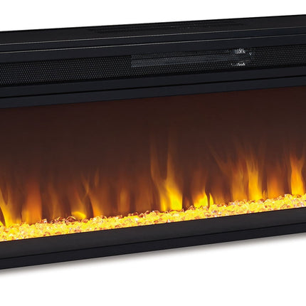 Naydell - 92" TV Stand with Wide Fireplace Insert - Gray