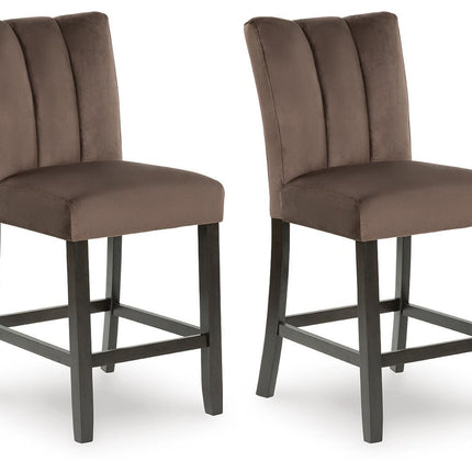 Jeshina - Upholstered Barstool (Set of 2) - Mocha