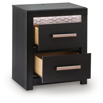 Shoralli - Two Drawer Night Stand - Black