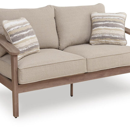 Harmony Headlands - Loveseat With Cushion - Natural / Gray