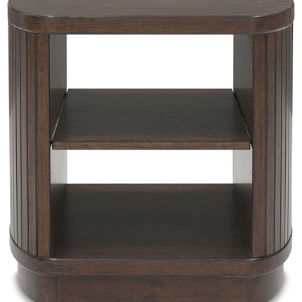 Korestone - Square End Table - Dark Brown