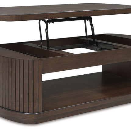 Korestone - Lift Top Cocktail Table - Dark Brown