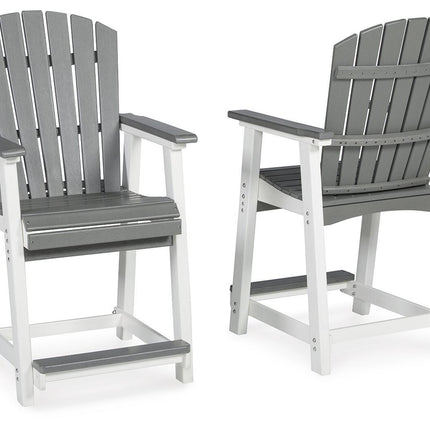Transville - Barstool (Set of 2) - Gray / White