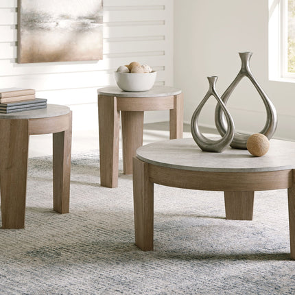 Guystone - Occasional Table Set (Set of 3) - Light Brown