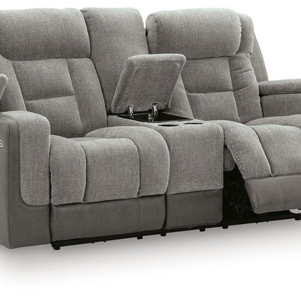 Mixed Motion - Power Reclining Loveseat With Console / Adjustable Headrest