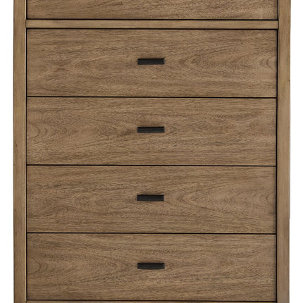 Tomtyn - Five Drawer Chest - Light Brown