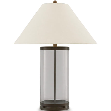 Junrow - Glass Table Lamp - Clear / Brown