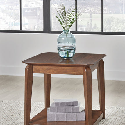 Trenmour - Square End Table - Medium Brown