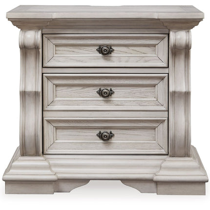Bruchandi - Three Drawer Night Stand - Antique White