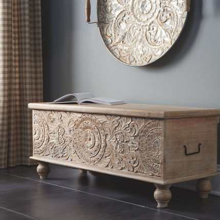 Fossil Ridge - Storage Bench - Beige