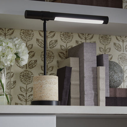 Vinmour - Metal Desk Lamp - Brown / Beige