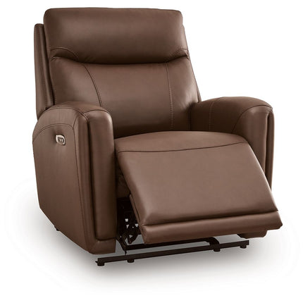 Pincara - Power AutoGlide Recliner With Audio System - Umber
