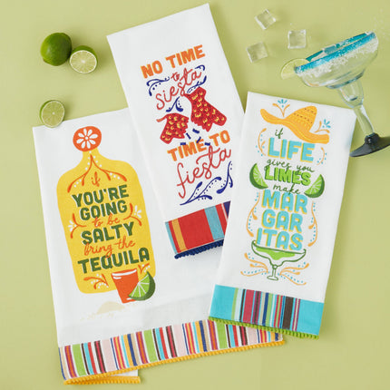 Life Gives You Limes Embellished Dishtowel