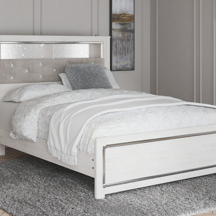 Altyra - Queen Panel Bookcase Bed With Roll Slats - White