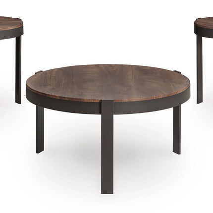 Horizon Hills - Occasional Table Set (Set of 3) - Brown / Black
