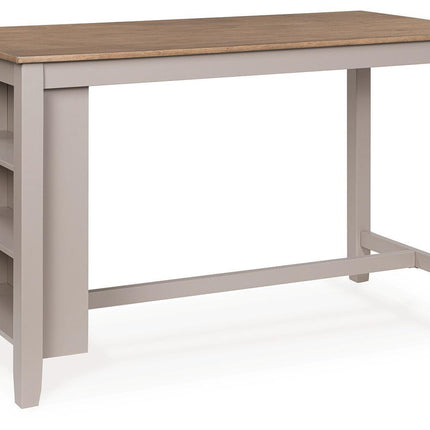 Harperfeld - Rectangular Dining Room Counter Table - Natural / Gray