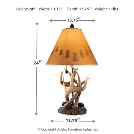 Derek - Poly Table Lamp (Set of 2) - Brown