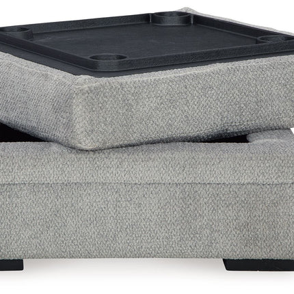 Casselbury - Ottoman With Storage - Cement