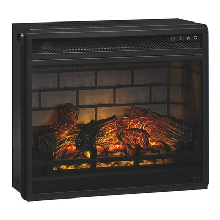 Willowton - 2 Pc. - 64" TV Stand with Faux Firebrick Fireplace Insert - Whitewash