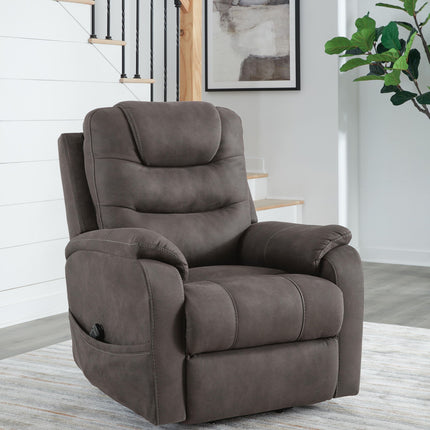 Snowfield - Power Lift Recliner - Gunmetal