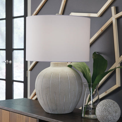 Calbert - Poly Table Lamp - Warm Gray