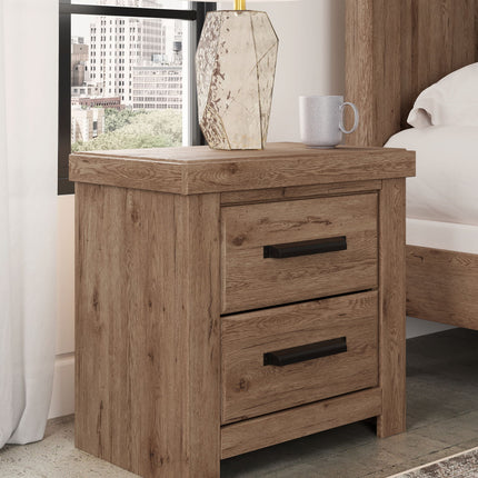 Oliandon - Two Drawer Night Stand - Light Brown
