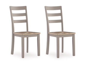 Harperfeld - Dining Room Side Chair (Set of 2) - Natural / Gray